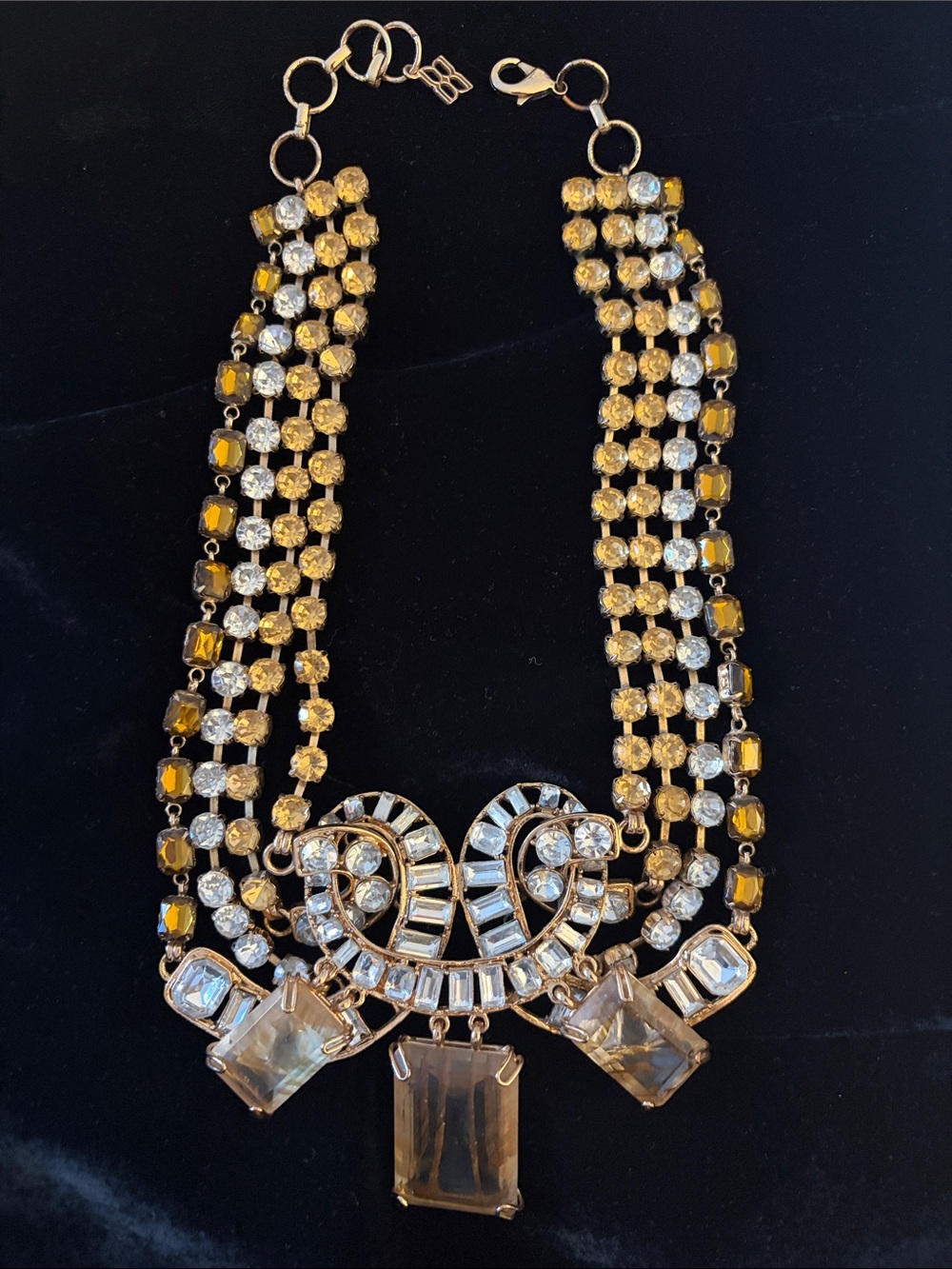Badgley Mischka Multi-Strand Crystal Statement Necklace